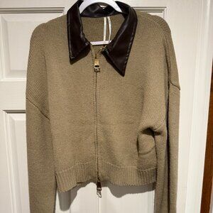 Anthropologie Zip Sweater